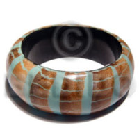 laminated wooden bangle with dried leaves height =33mm thickness=13mm