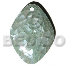 45mmx40mm diamond mint green hammershell cracking with