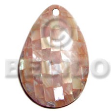 55mmx35mm teardrop in peach color hammershell blocking