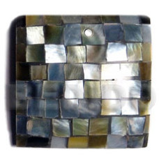 35mmx35mm square blacklip blocking with resin backing