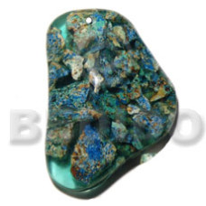 freeform  crushed limestones in resin 55mmx40mmx10mm