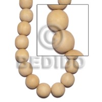 natural white wood round beads 20mm