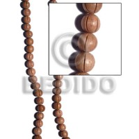 rosewood round beads with groove 12mm