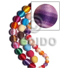 15mm natural white round wood beads wrapped