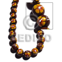 15mm robles round beads with handpainted back