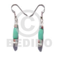 dangling pastel green buri seed tube with