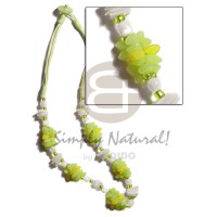 lime green 3 layer wax cord with