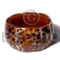 rectangular 35mmx25mm cowrie shell elastic bangle