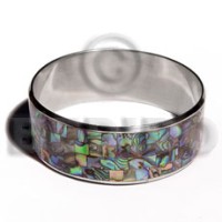 laminated inlaid mosaic paua in 1 inch