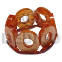 30mm capiz shell rings orange