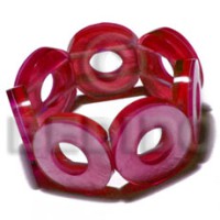 30mm capiz shell rings pink