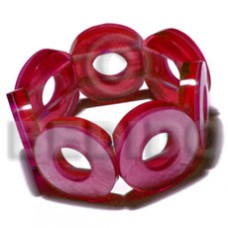 30mm capiz shell rings pink