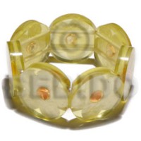 30mm round yellow clear resin