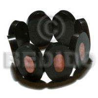 35mmx25mm oval black resin orange
