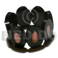 35mmx25mm oval black resin orange