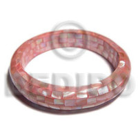 pink kabibe shell blocking round bangle