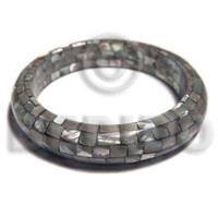black kabibe shell blocking round bangle thickness