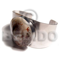 haute hippie 38mmx23mm metal cuff bangle with