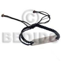 black macrame kabibe shell id bracelet
