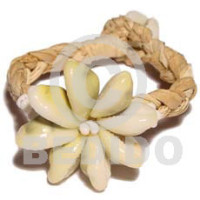 pandan bracelet with monita shells
