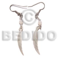 dangling 10x40mm hammershell leaf and shell beads