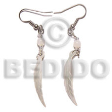 dangling 10x40mm hammershell leaf and shell beads