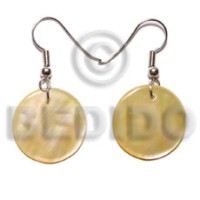 dangling 35mm round mother of pearl shell (MOP)