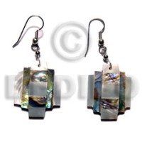 dangling overlapping abalone and troca squares