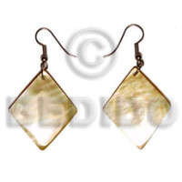 dangling mother of pearl shell (MOP) diamond 30mmx35mm