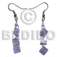 dangling 8mm lilac hammershell triple diamond