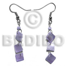 dangling 8mm lilac hammershell triple diamond