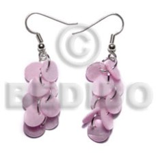 dangling multiple pastel pink round 8mm kabibe