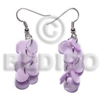 dangling multiple lilac round 8mm kabibe 