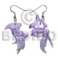 dangling 17mmx8mm lilac hammershell 7pcs. quarter moon