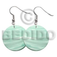 30mm pastel green round kabibe shell