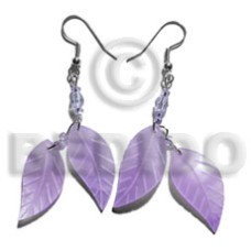 dangling double leaf lilac hammershell 25mm