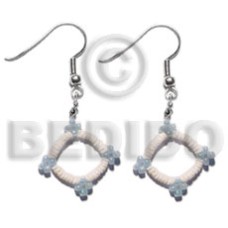 dangling white clam  glass beads combination