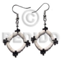 dangling white clam glass beads combination