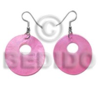 dangling 35mm pink hammershell with 10mm hole