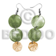 dangling double round 20mm olive green hammershell