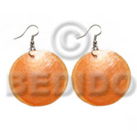 dangling double orange capiz round 35mm