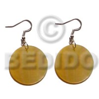 dangling 20mm round mother of pearl shell (MOP)