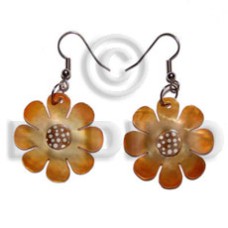 dangling 30mm flower hammershell in graduated orange