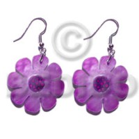 dangling 30mm flower hammershell in graduated lavender