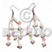 dangling white rose with multicolored sequins