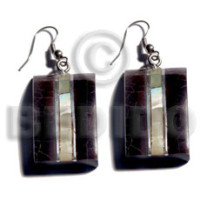 dangling 33mmx20mm laminated blacktab mother of pearl shell (MOP) cracking combination with