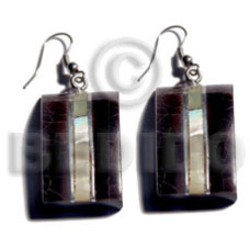 dangling 33mmx20mm laminated blacktab mother of pearl shell (MOP) cracking combination with