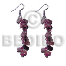dangling pink hammershell square cut