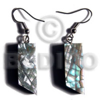dangling 28mmx10mm green shell bar with 5mm