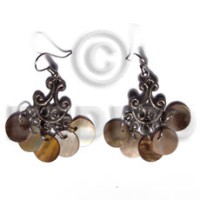 dangling 5 pcs. 10mm round brownlip in
